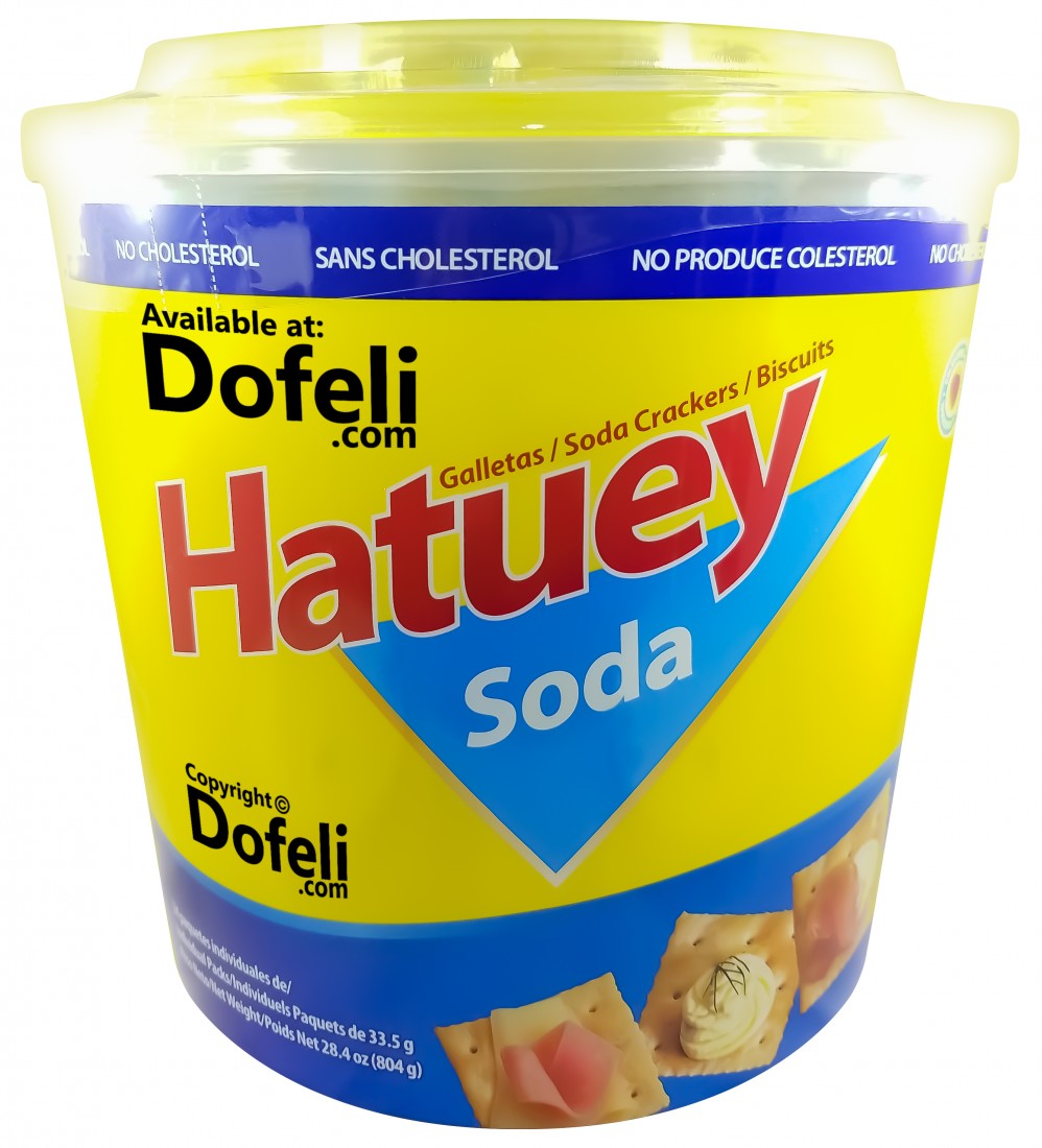 Hatuey Dominican soda crackers, a popular snack for breakfast, lunch, and dinner.